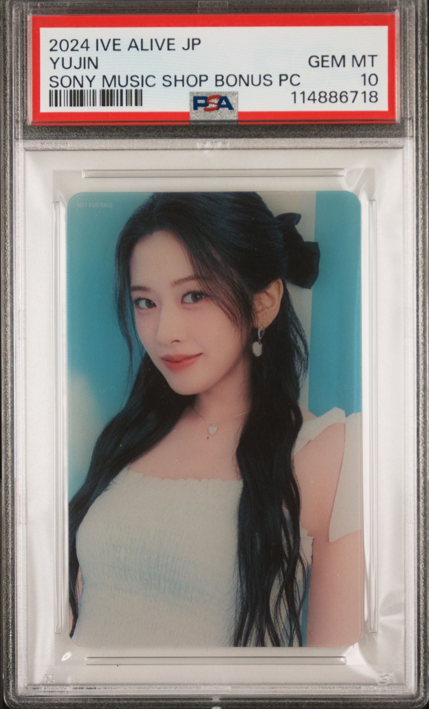 Yujin IVE Alive Sony Music Clear card - PSA 10
