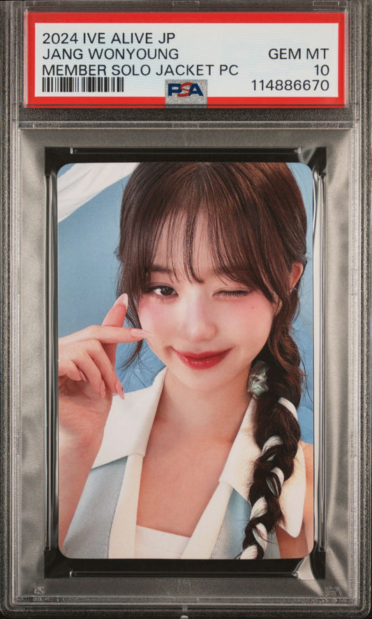 Jang Wonyoung IVE Alive Solo Jacket card - PSA 10