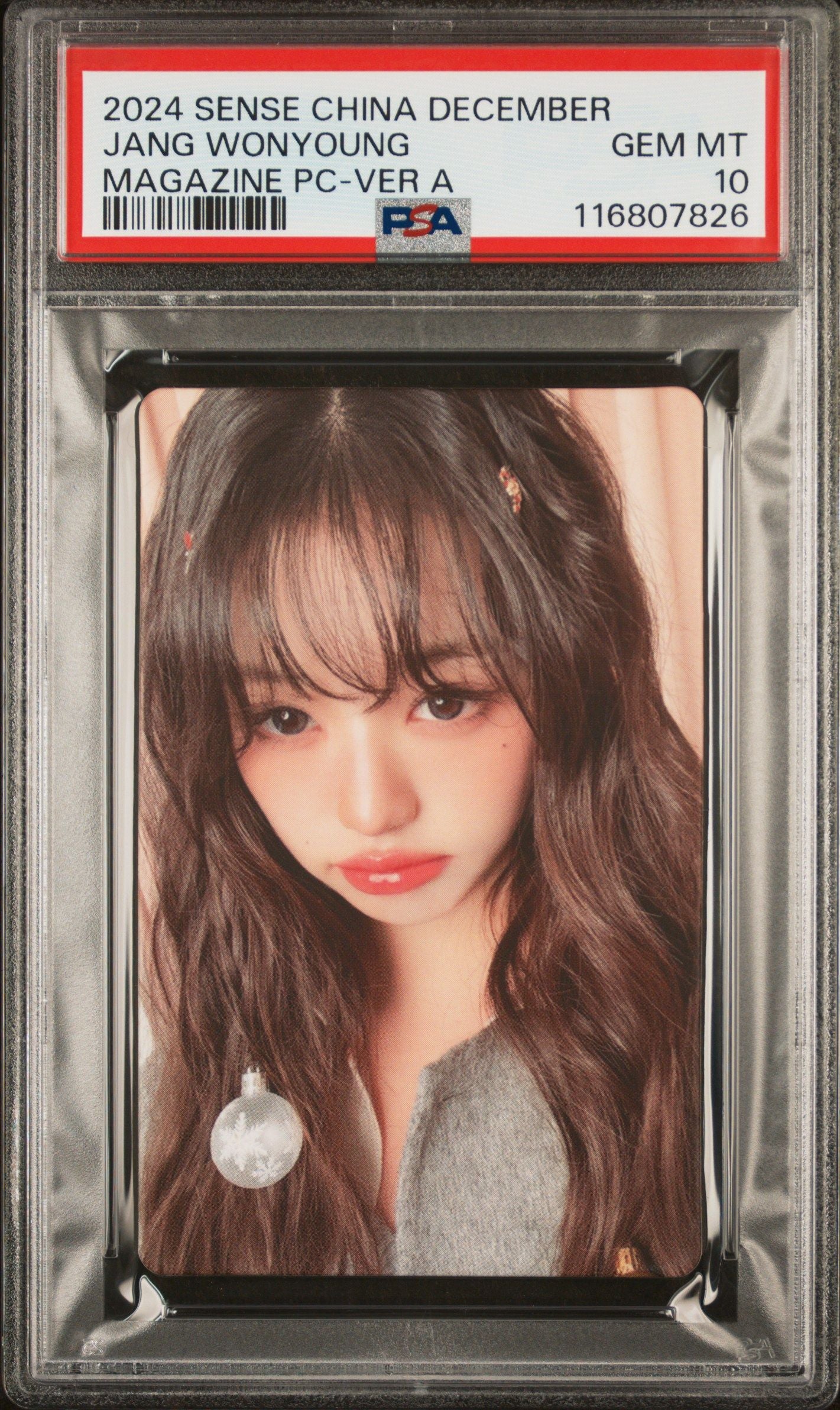 Jang Wonyoung IVE Sense China December Magazine card - PSA 10