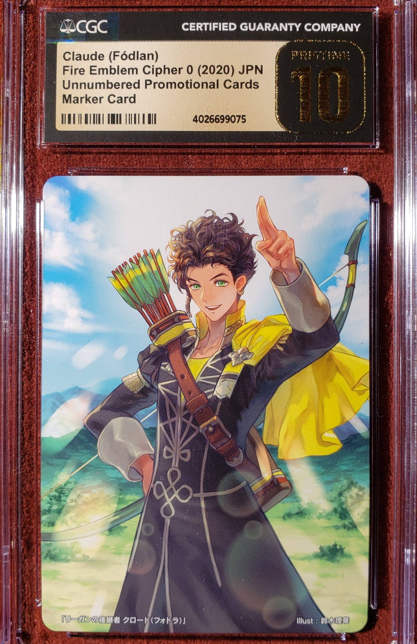 Claude TPP 8/20 Marker Card - PRISTINE CGC 10