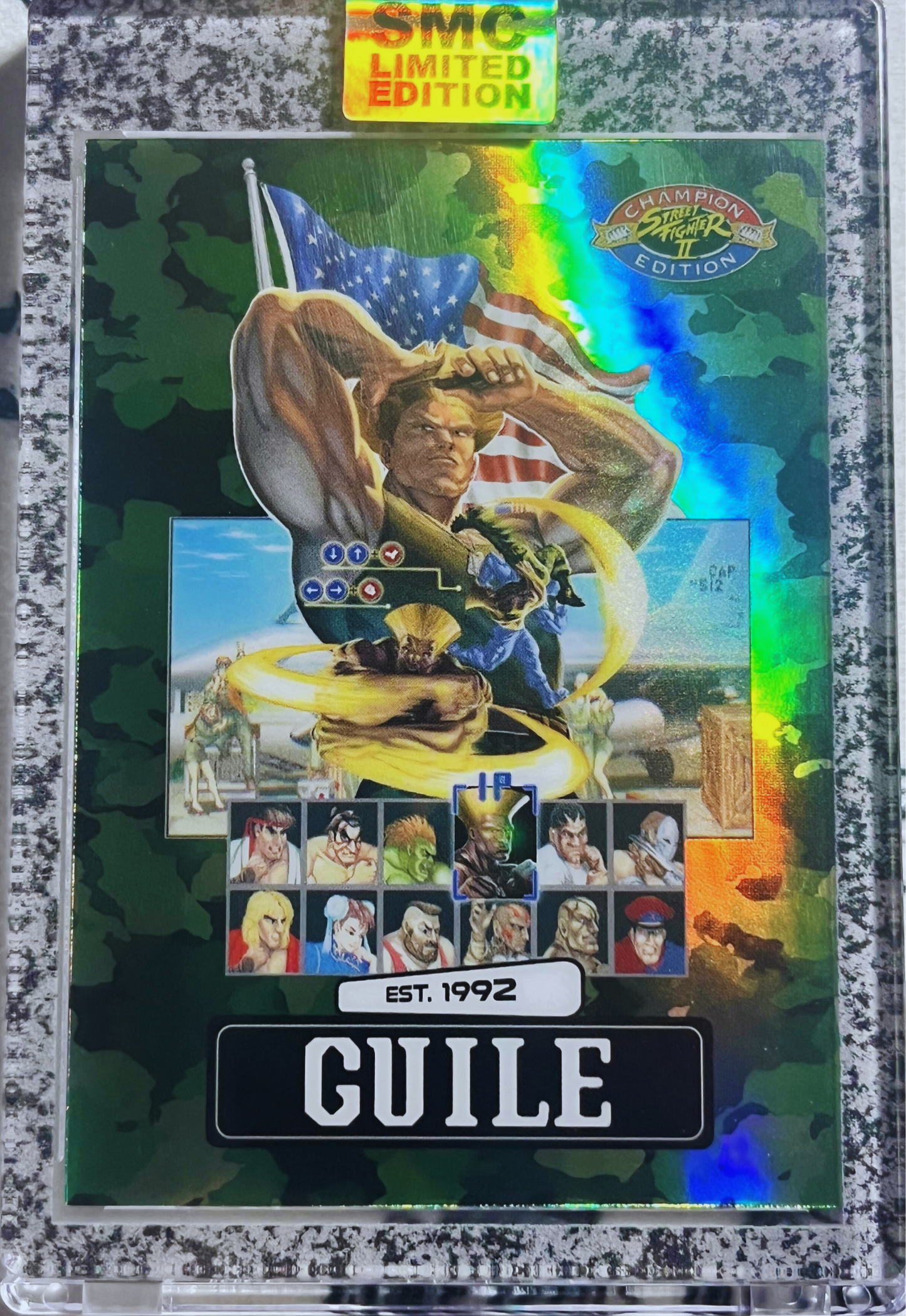 SMC Guile Street Fighter 2 (Green Camo Variant Serial #: 10/10)