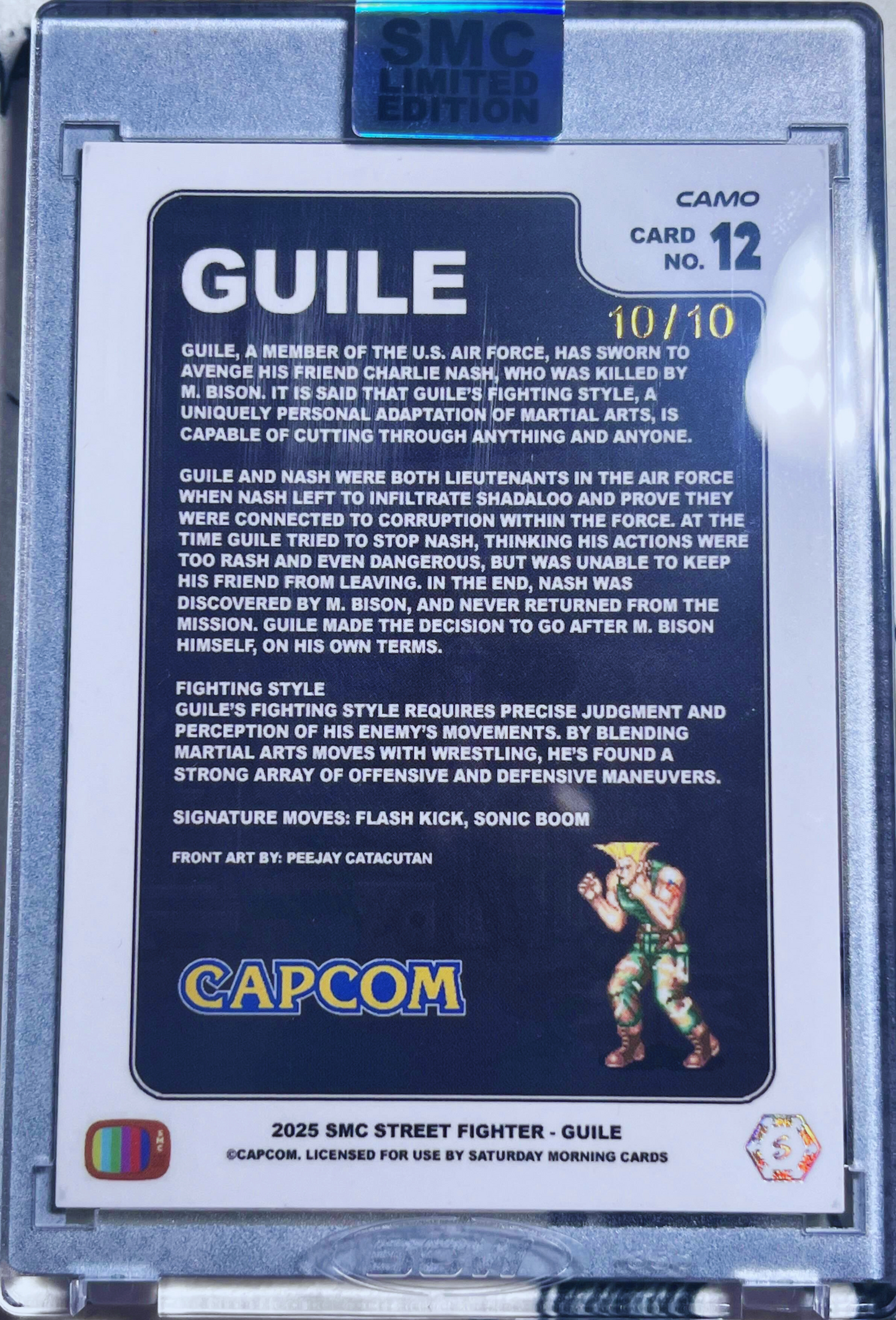 SMC Guile Street Fighter 2 (Green Camo Variant Serial #: 10/10)
