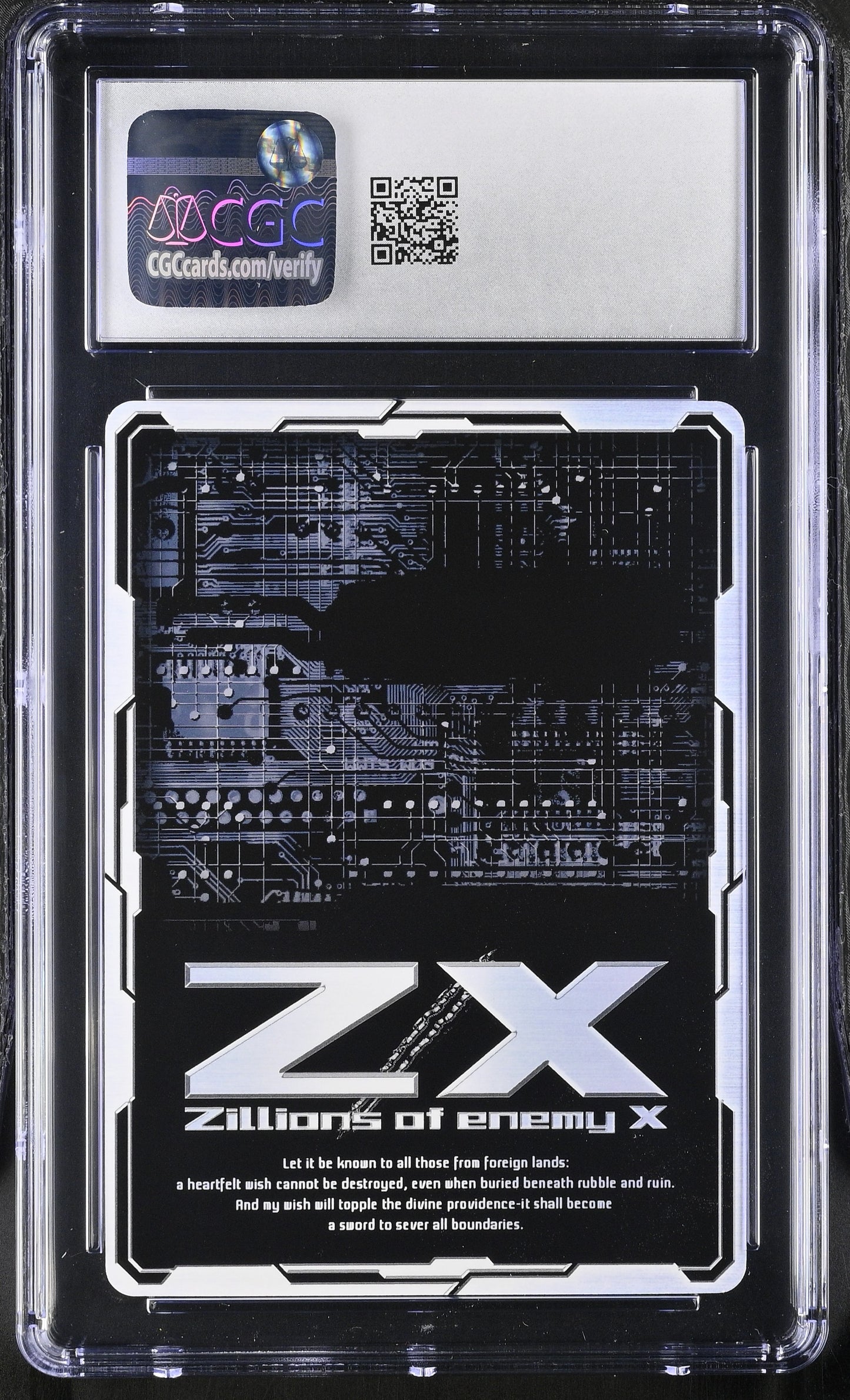 Zillions of enemy X Japanese Conductor of Sword Tricks, Crepus G04-010 2019 8th Anniversary Rare Holo CGC 8.5