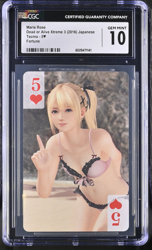 Playing Cards Japanese Marie Rose 5§ 2016 Dead or Alive Xtreme 3 Fortune GEM MINT 10