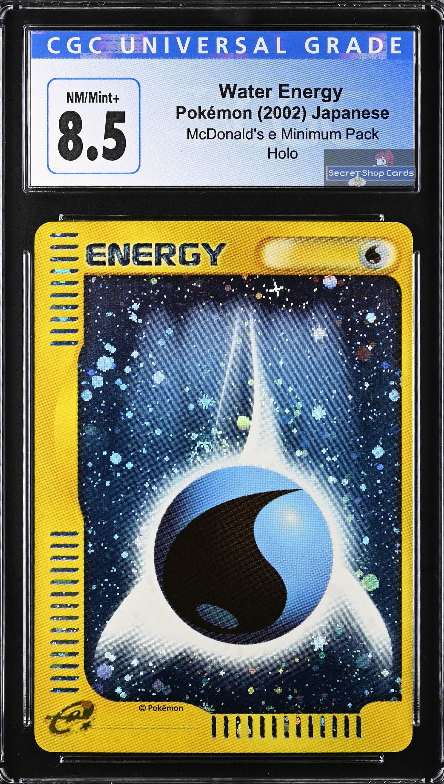 CGC 8.5 Water Energy Holo McDonald's e Minimum Pack 2002 Japanese Pokemon