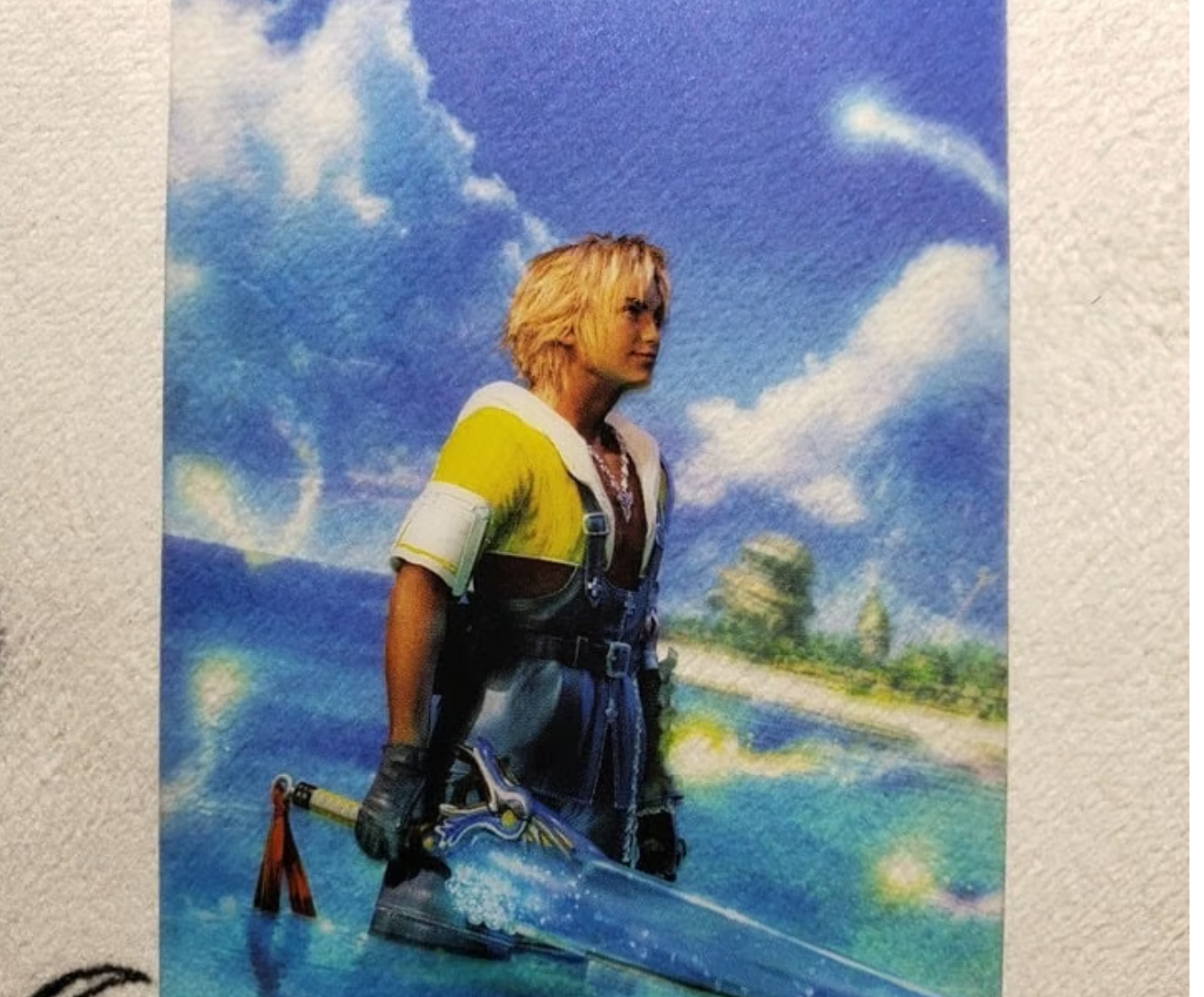 Tidus Image CG Clear Plastic Card S-22 Final Fantasy X Special Ed Art Museum