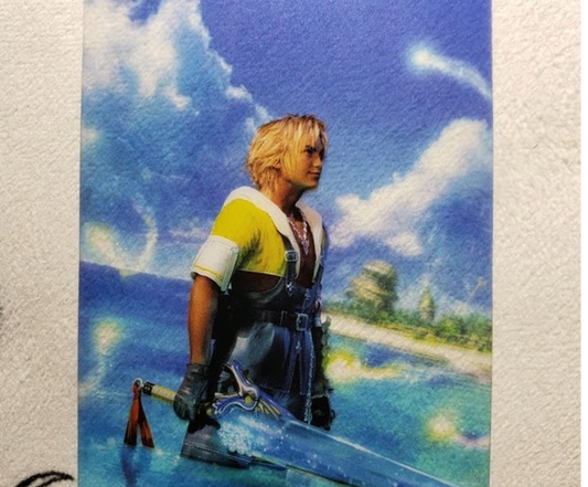 Tidus Image CG Clear Plastic Card S-22 Final Fantasy X Special Ed Art Museum