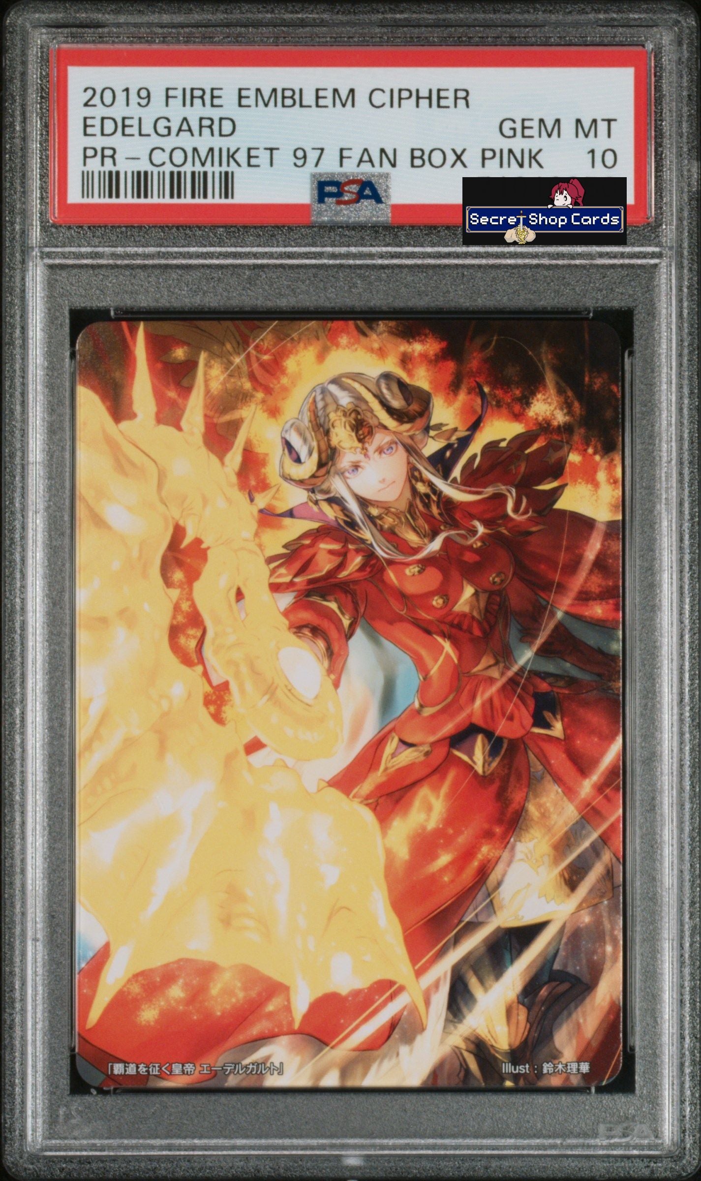 Edelgard C97 Pink Box Marker Card - PSA 10